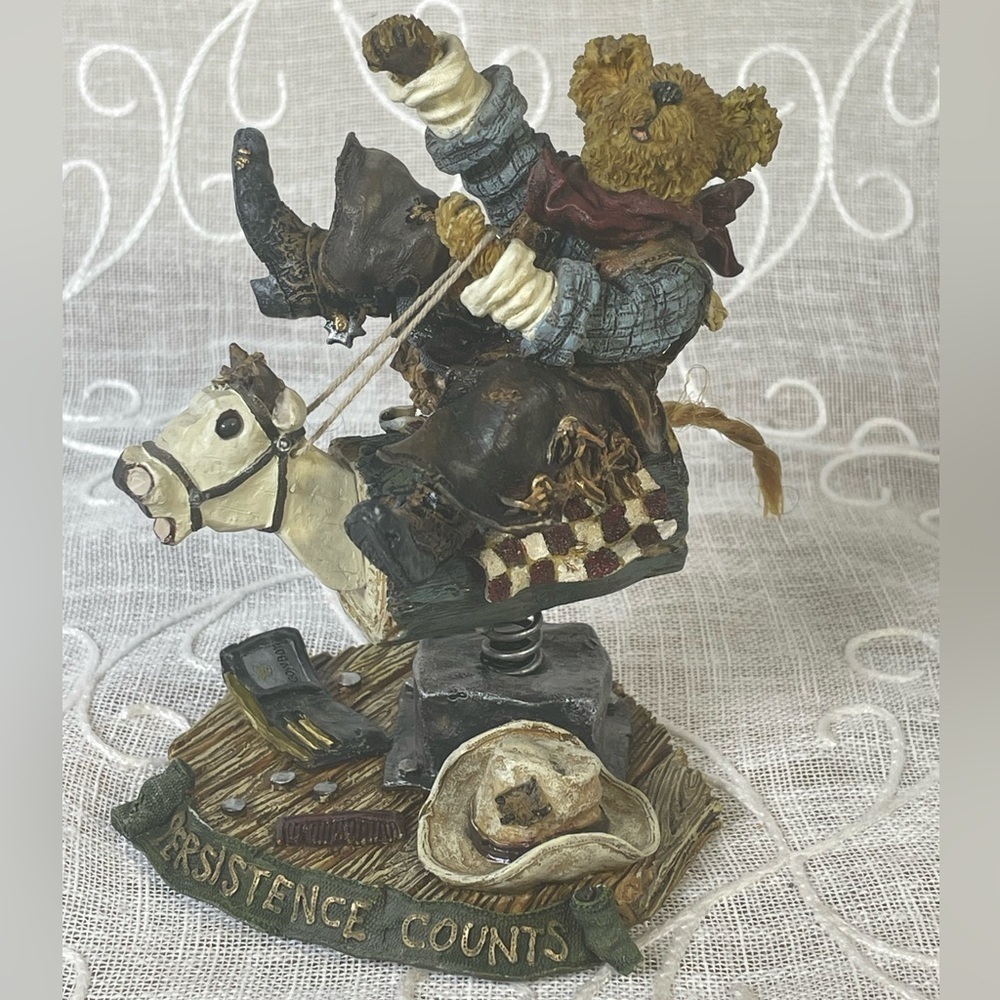 Vintage Rodeo Cowboy “Bronson Steadfast Hangin' Tough” Boyds Bears Figurine